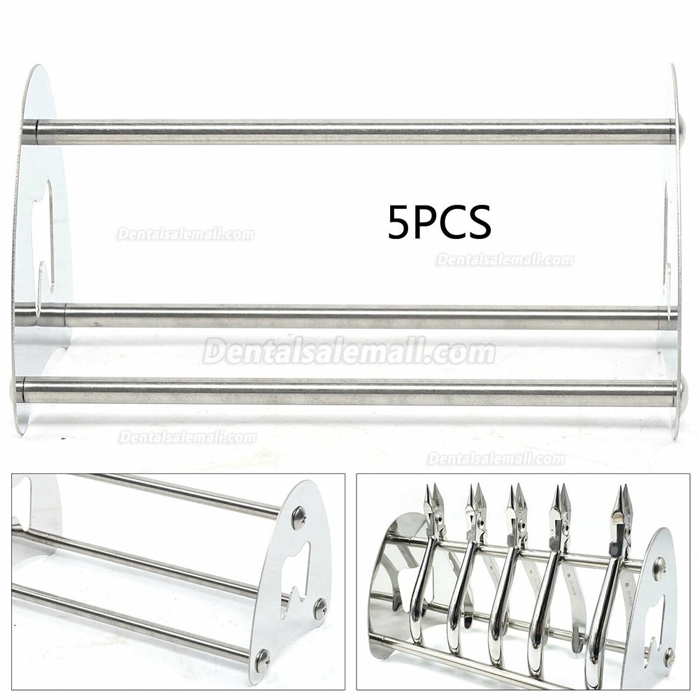 5Pcs Dental Stainless Steel Stand Holder For Orthodontic Pliers Forceps Scissors